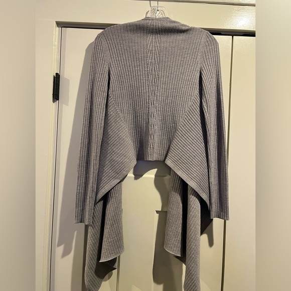 Athleta Gray Women's Merino Wool Open Front Sweater - Picture 2 of 5